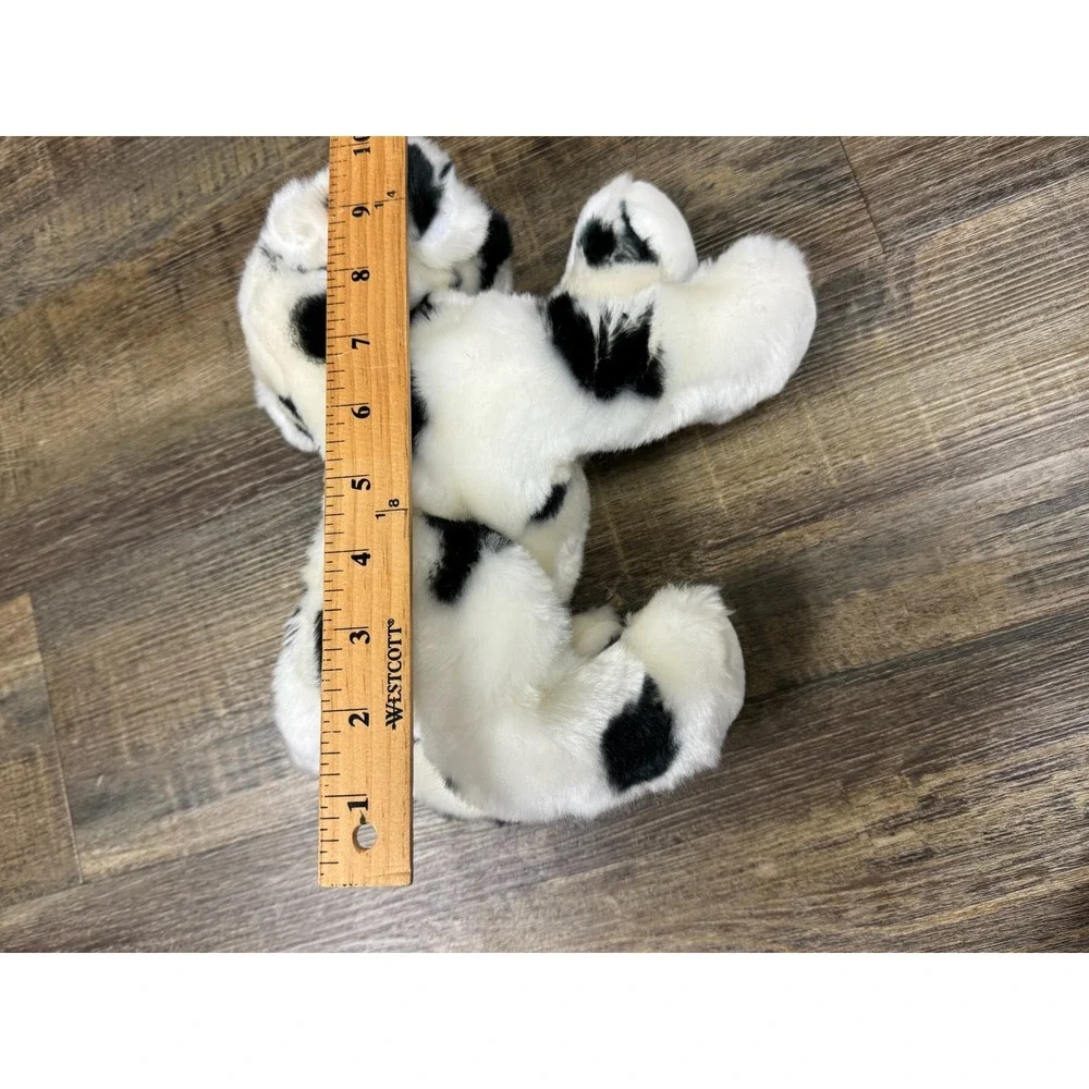 Dalmatian Puppy Dog Plush Stuffed Animal Black White Spotted Floppy 10 Inch